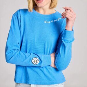 Life Is Good Crusher Boxy Daisy Keep It Simple Long Sleeve Tee